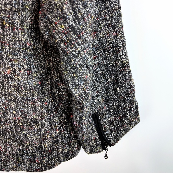 SANCTUARY Black & Confetti Tweed Full Zip Blazer or Jacket - Picture 7 of 8